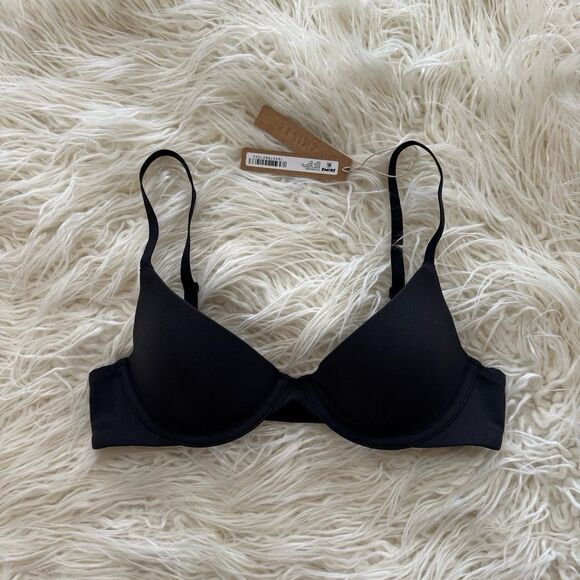 Skims Fits Everybody Plunge Bra Onyx Size 34A - Picture 2 of 7